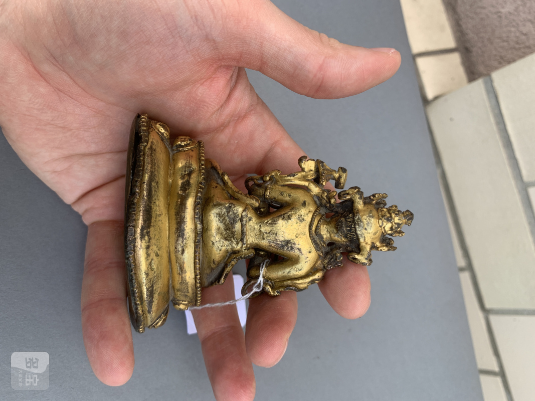 A GILT-COPPER FIGURE OF MANJUSHRI - 图8